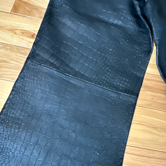 LEATHER Anthropologie Cropped Genuine Pants Avec Les Filles NWT!!! Awesome!! M! - Picture 7 of 11
